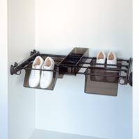 Plus - Shoe rack 4V+1J - brown - brown - transparent polycarbonate 1